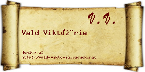 Vald Viktória névjegykártya